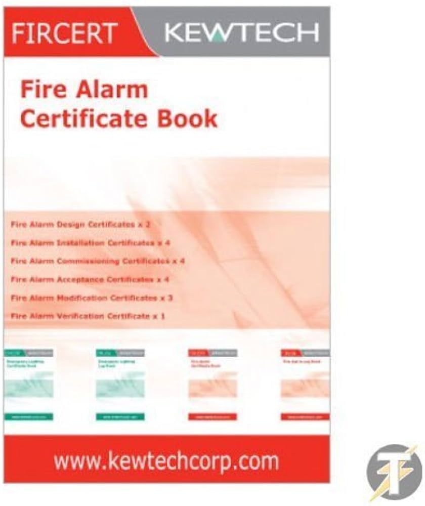 Kewtech FIRCERT Fire Alarm Certificate Book